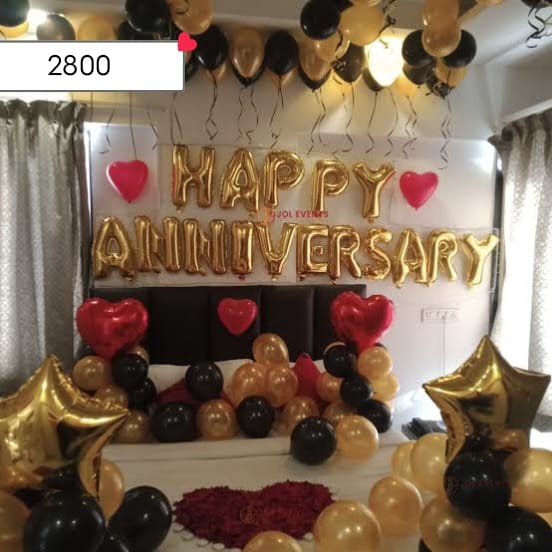 Red heart anniversary decoration