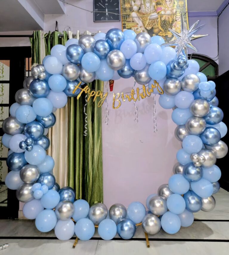 Silver Sky Blue Decoration