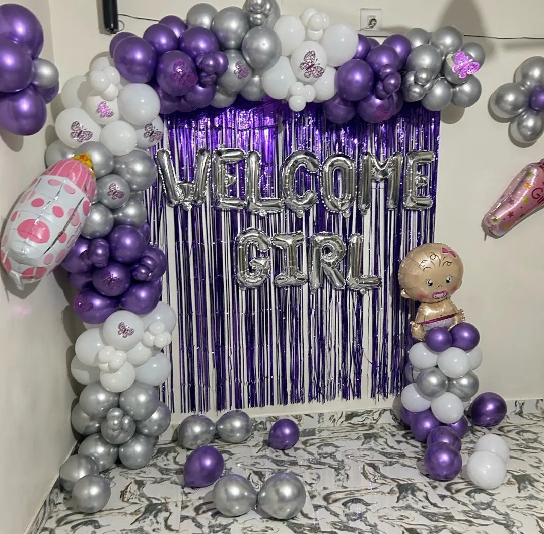Welcome Girl with Curtain