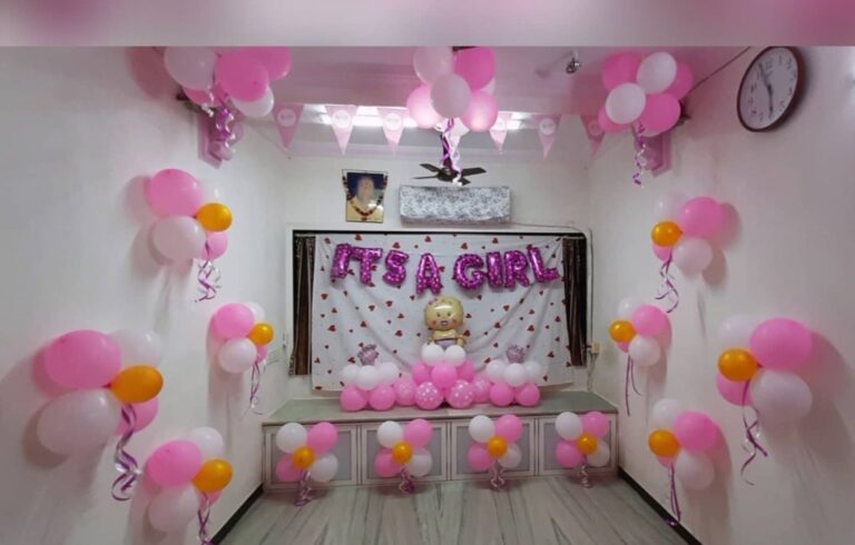 Welcome girl decoration in hall
