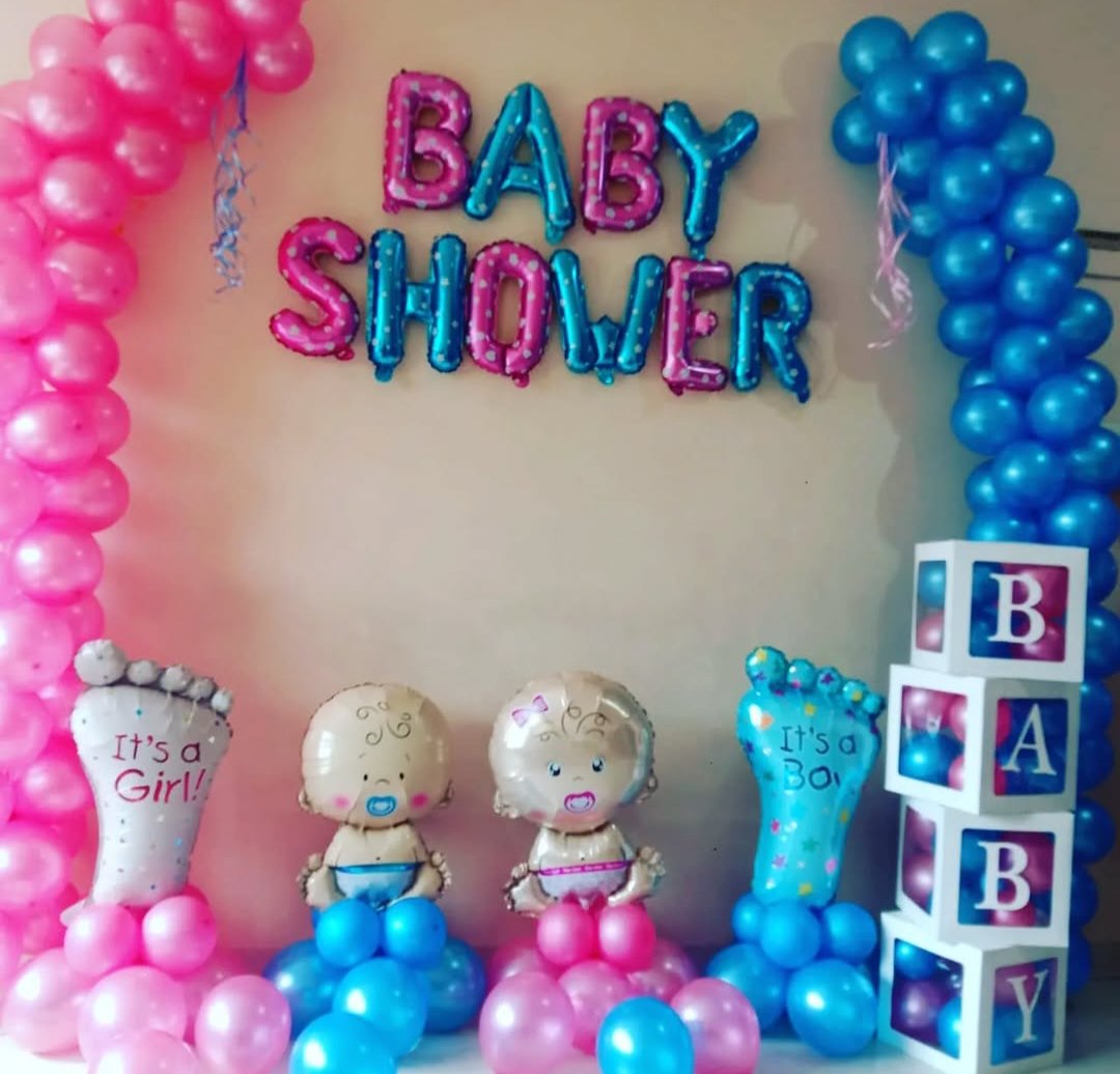 baby shower decoration blue red