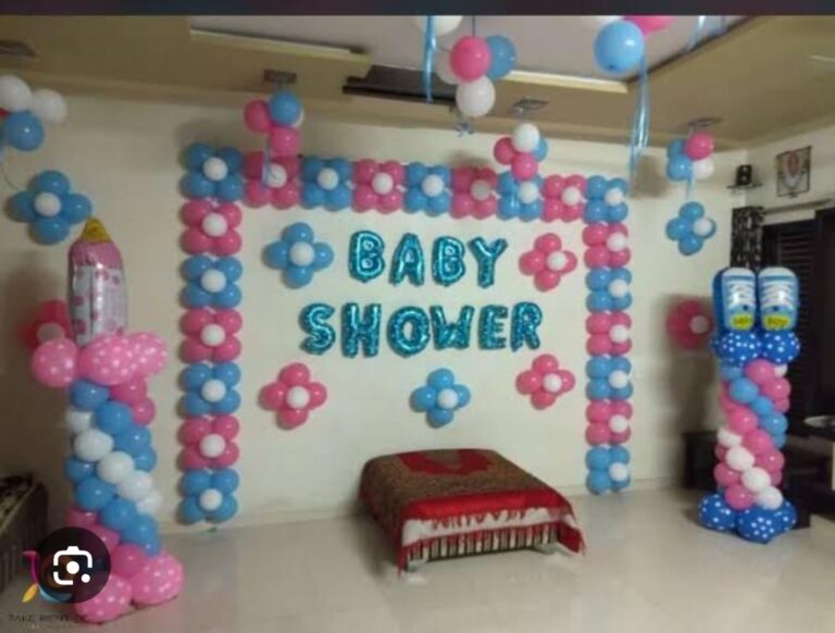 baby shower decoration in hall