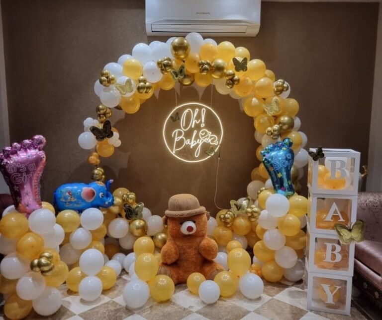 baby shower decoration in ring