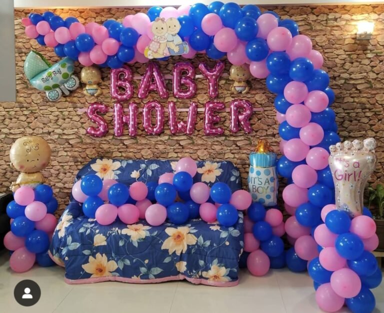 baby shower design with sofa