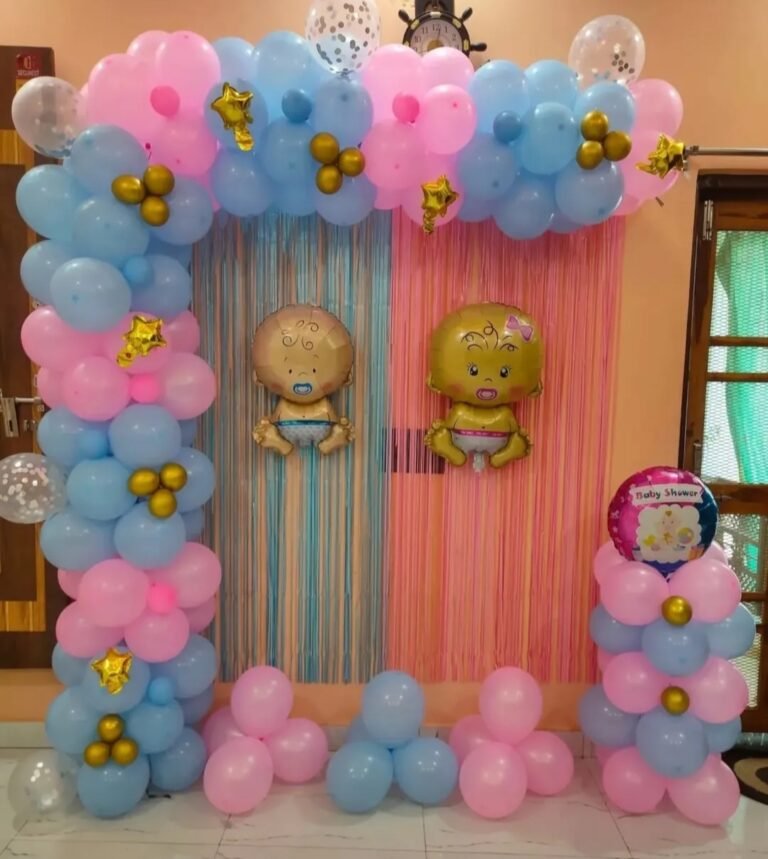 baby shower with baby cartoon