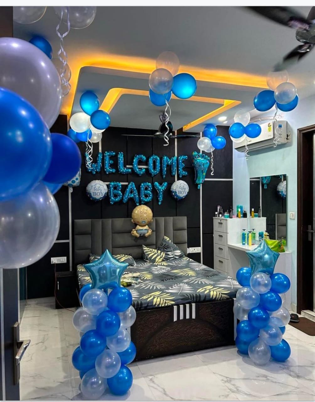 welcome baby boy decoration