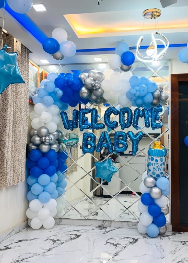 welcome boy decoration on gate