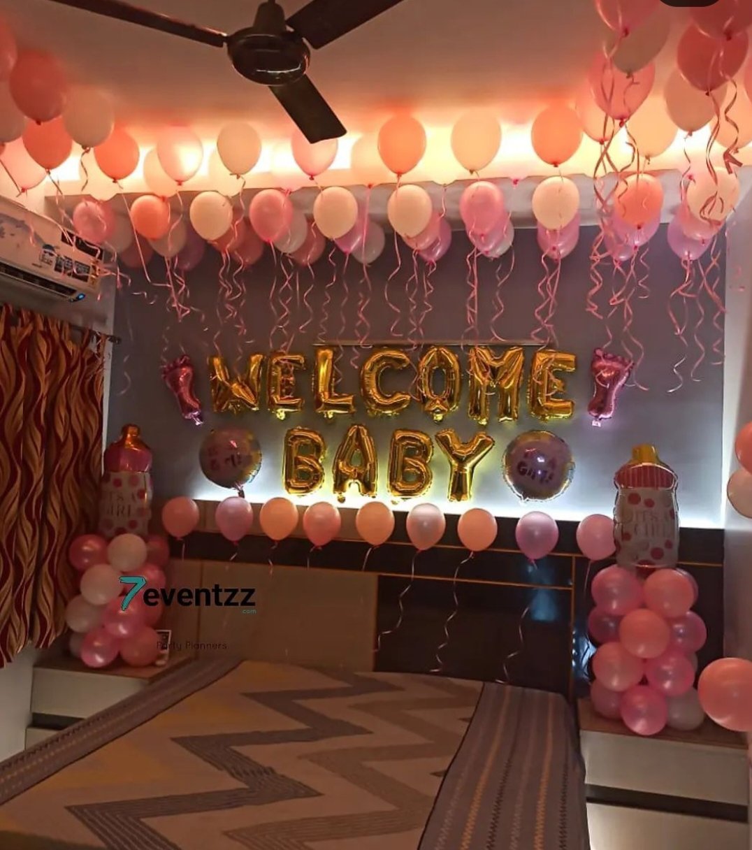 welcome decoration with light
